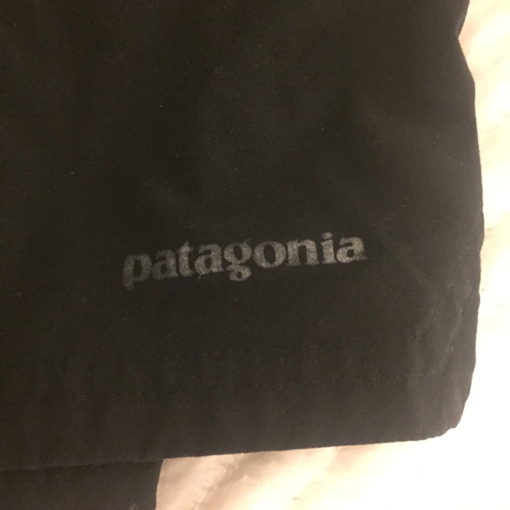 Patagonia black running shorts